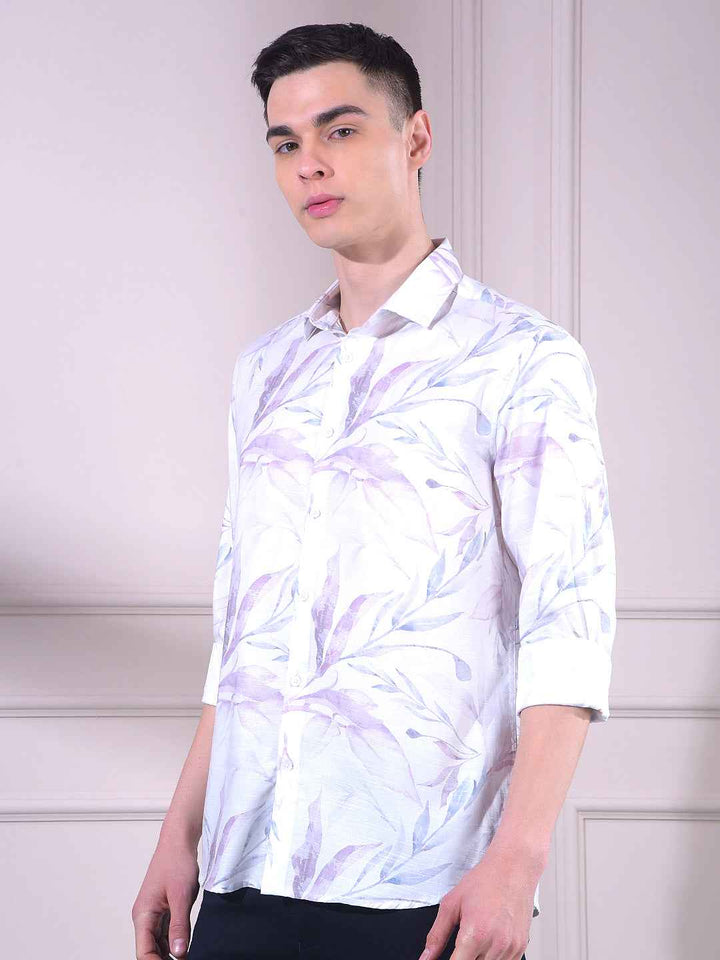 Multi-Color Floral Print Shirt