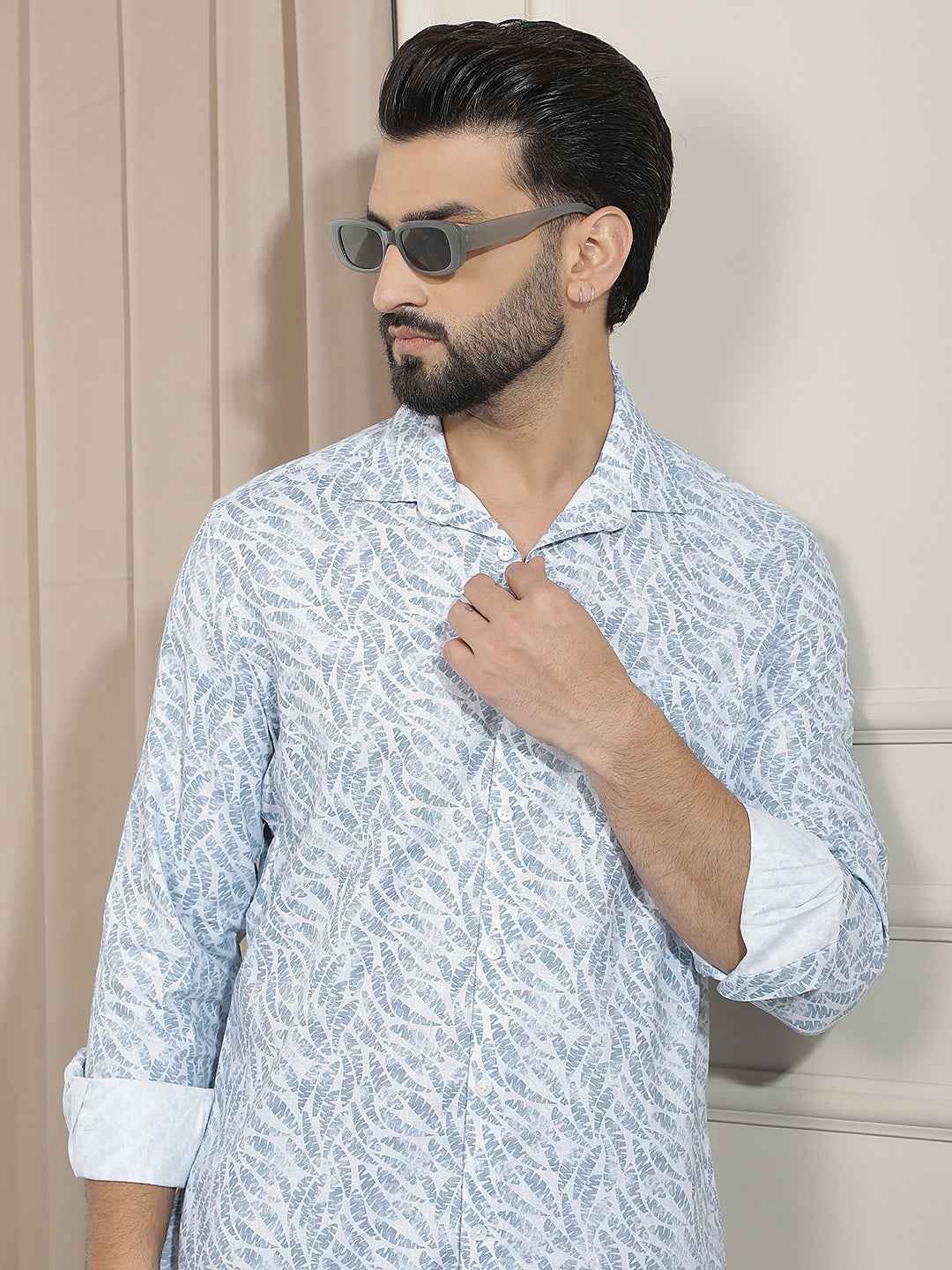 Blue Graphic Print Shirt