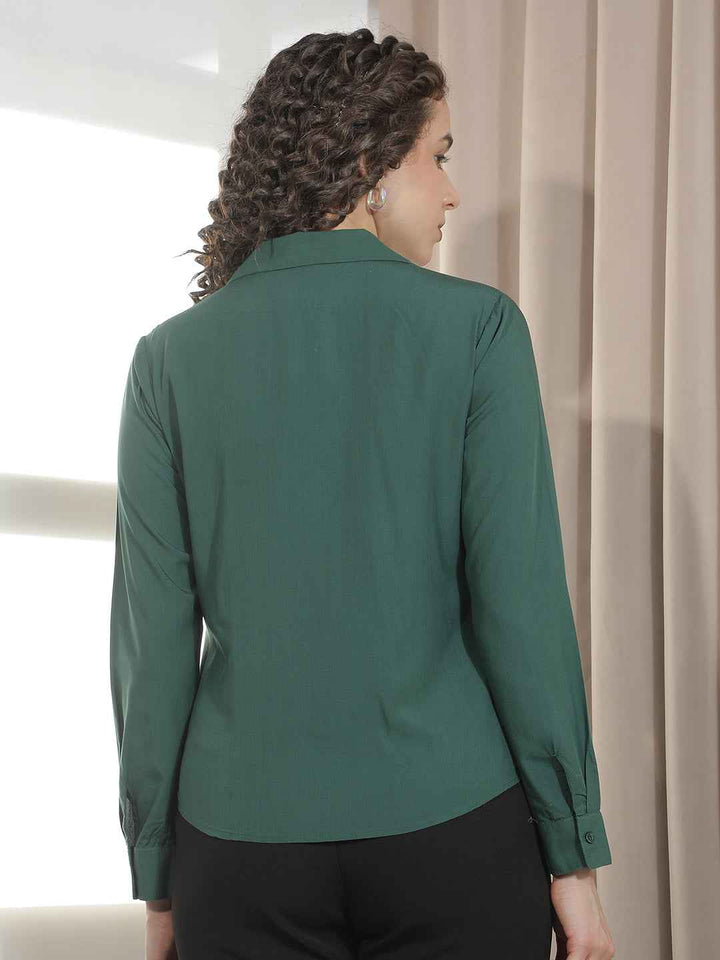 Refreshing Green Modal Casual Top