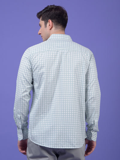 Green Checked 100% Cotton Shirt