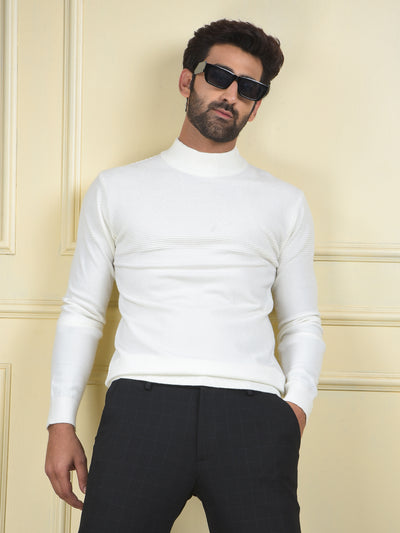 Off White Jacquard Sweater