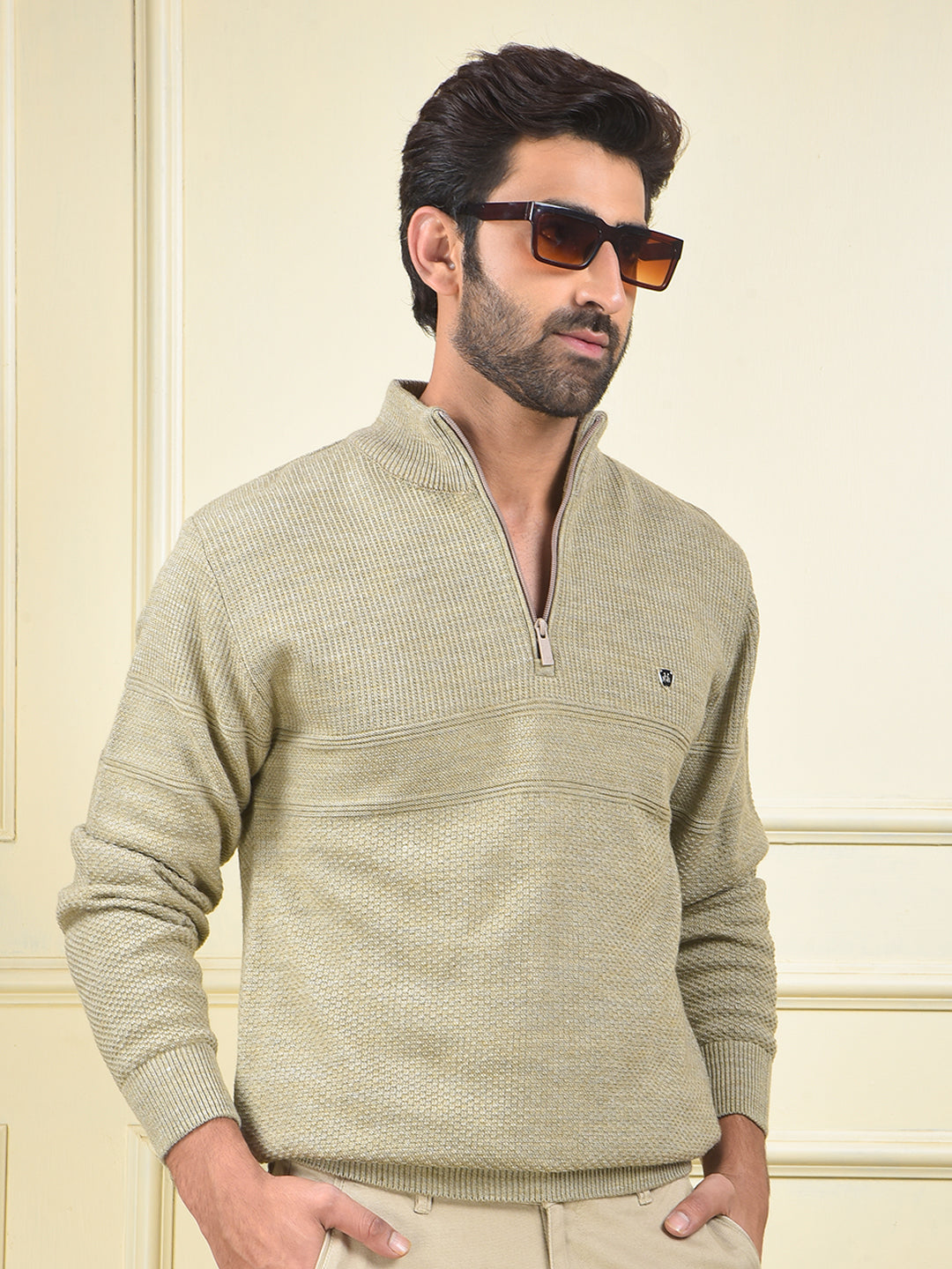 Lightweight Beige Knitted Sweater