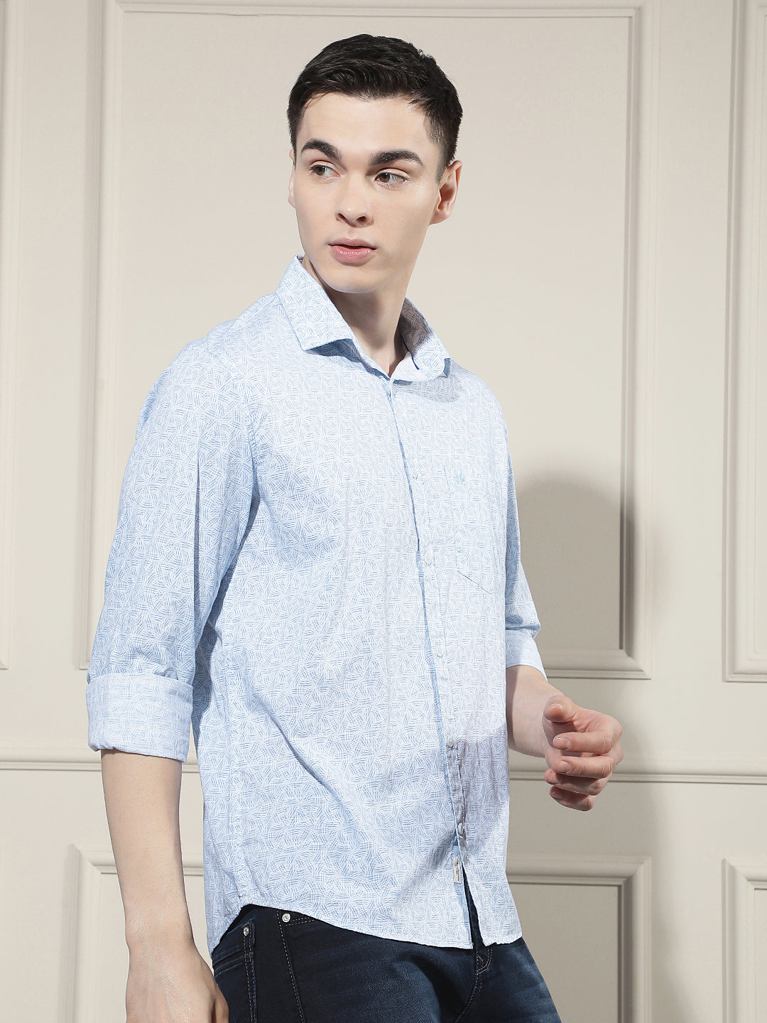 Breeze Blue Printed Shirt