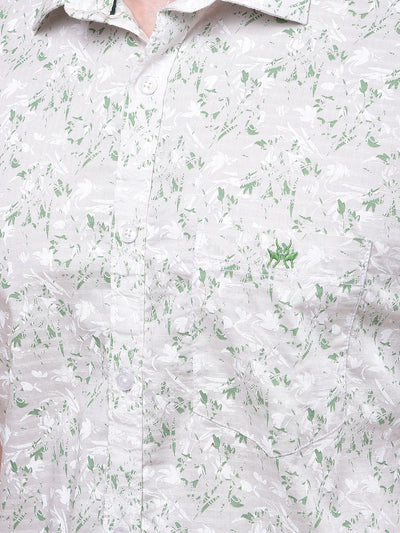 Green Floral Print Shirt