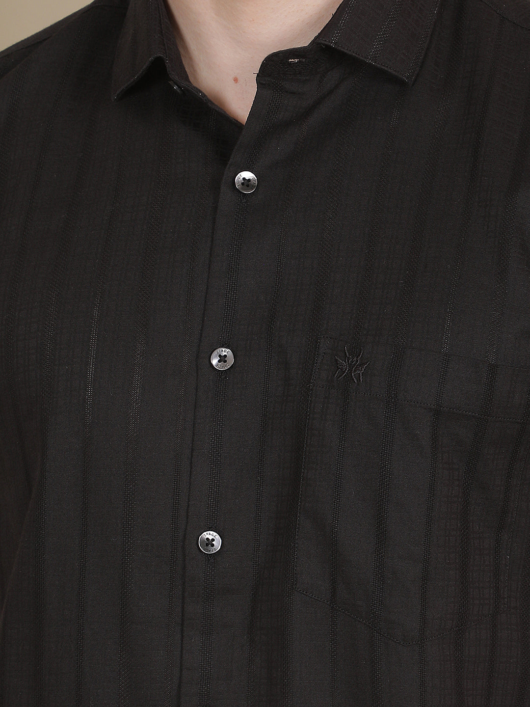 Black Vertical Stripes Shirt