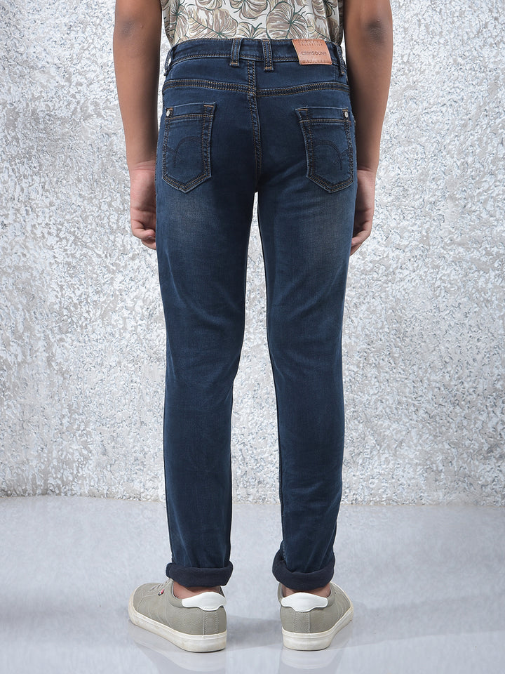Snatched Dark Wash Slim Blue Jeans