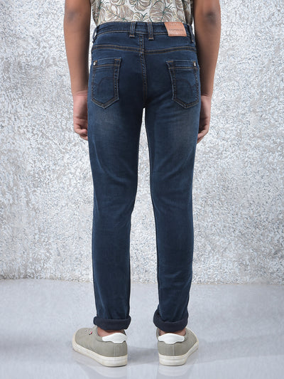 Snatched Dark Wash Slim Blue Jeans