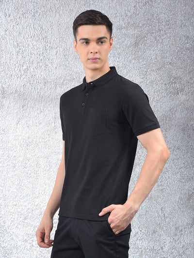 Black Polo Neck T-Shirt
