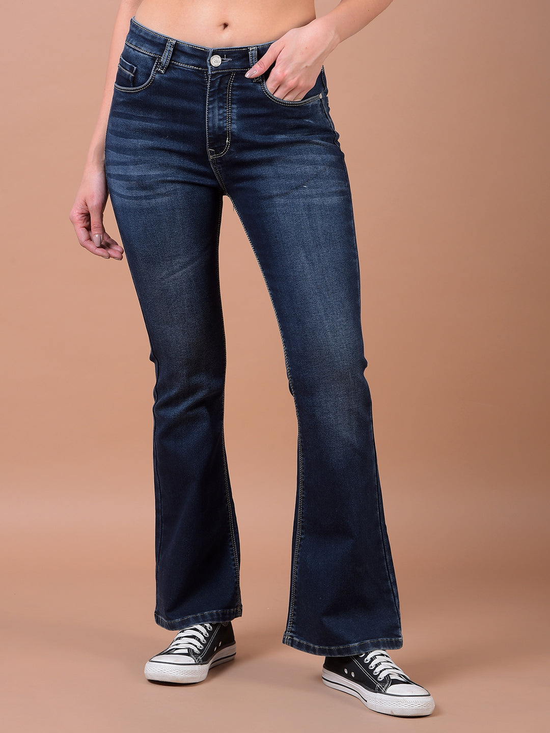 Blue Bootcut Jeans