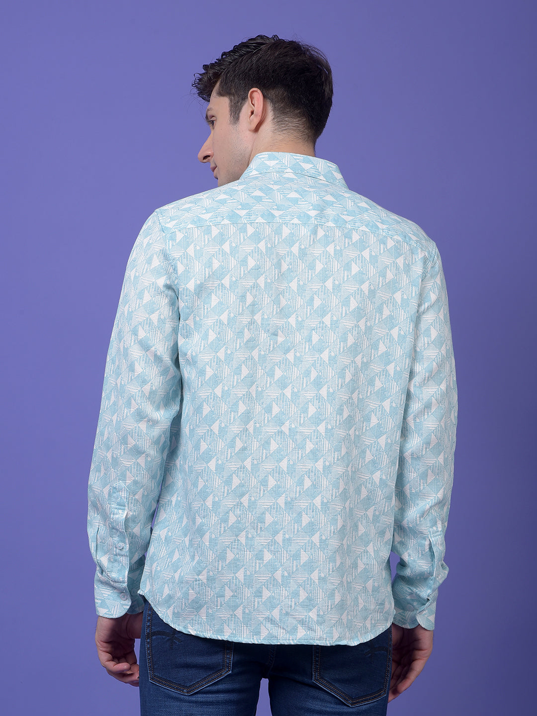 Green Printed 100% Cotton Shirt