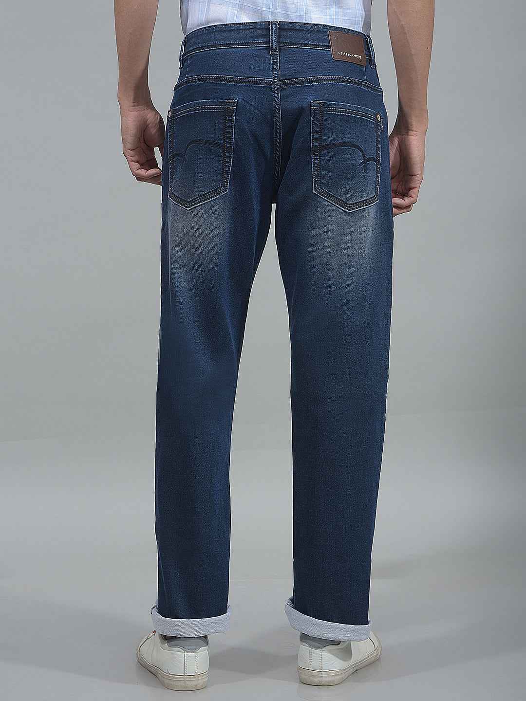 Deep Blue Straight Jeans