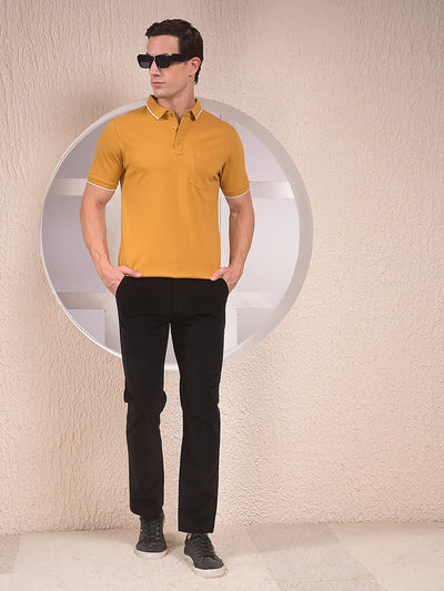 Mustard Polo Neck T-Shirt