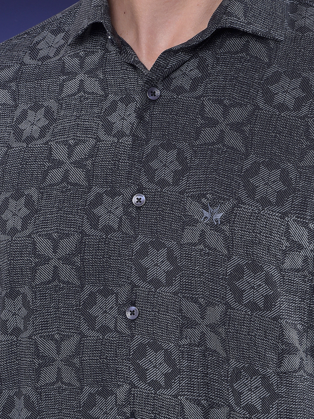 Shadow Mosaic Black Printed Shirt