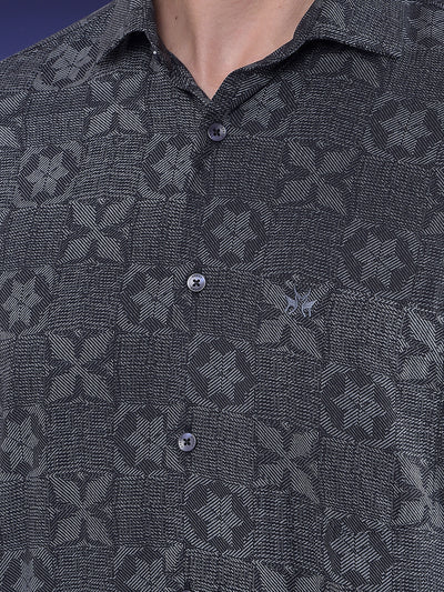 Shadow Mosaic Black Printed Shirt