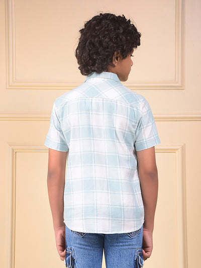 Green Checked 100% Cotton Shirt