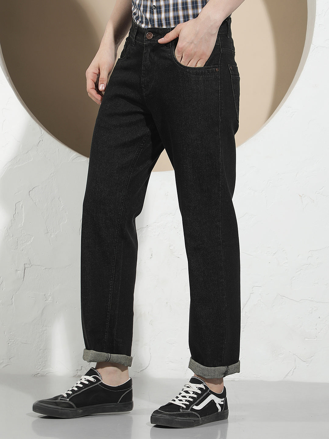 Grey Modern Straight Jeans
