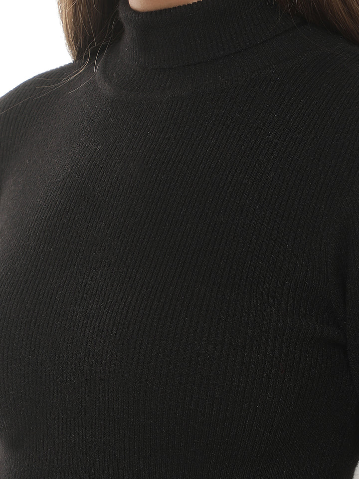 Black High Neck Sweater
