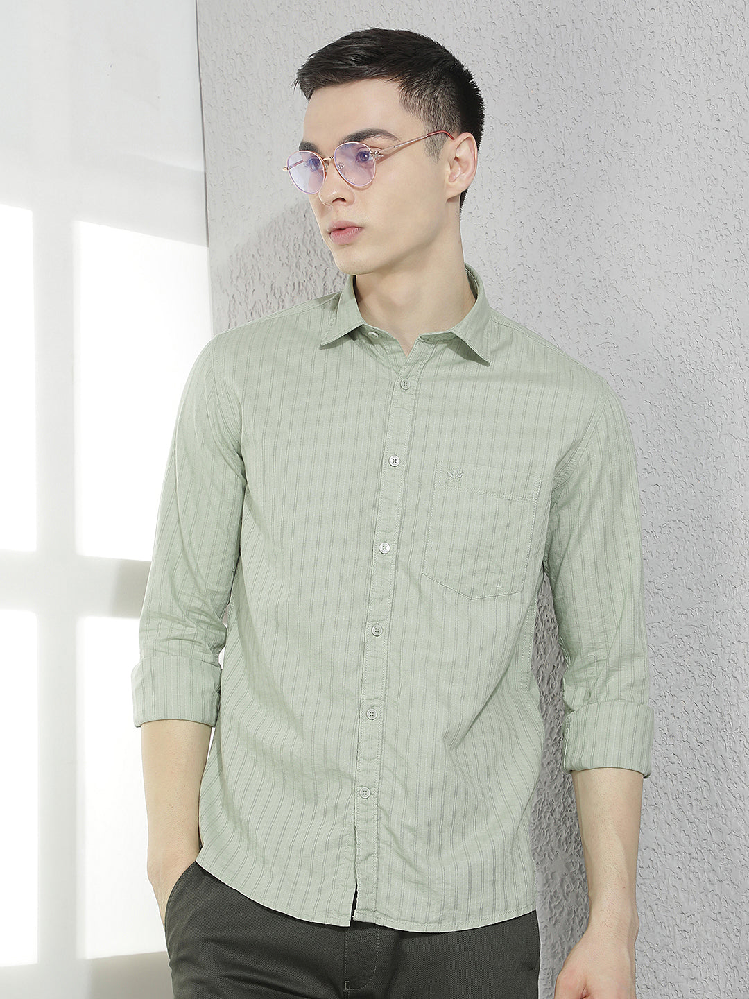 Green Striped Shirt
