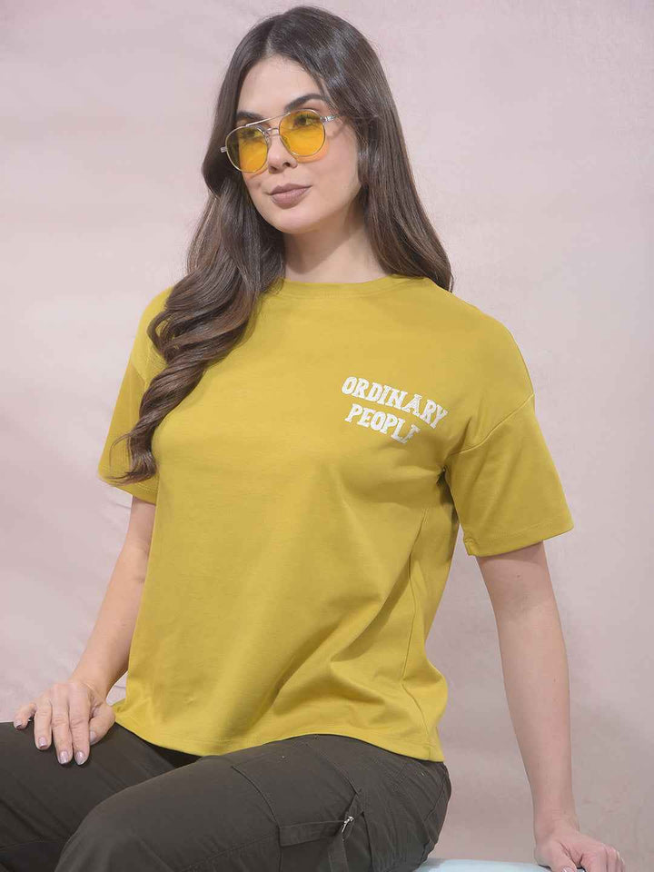 Mustard Graphic Print T-Shirt
