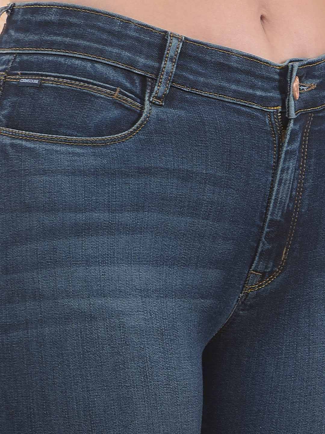 Blue Stretch Bootcut Jeans