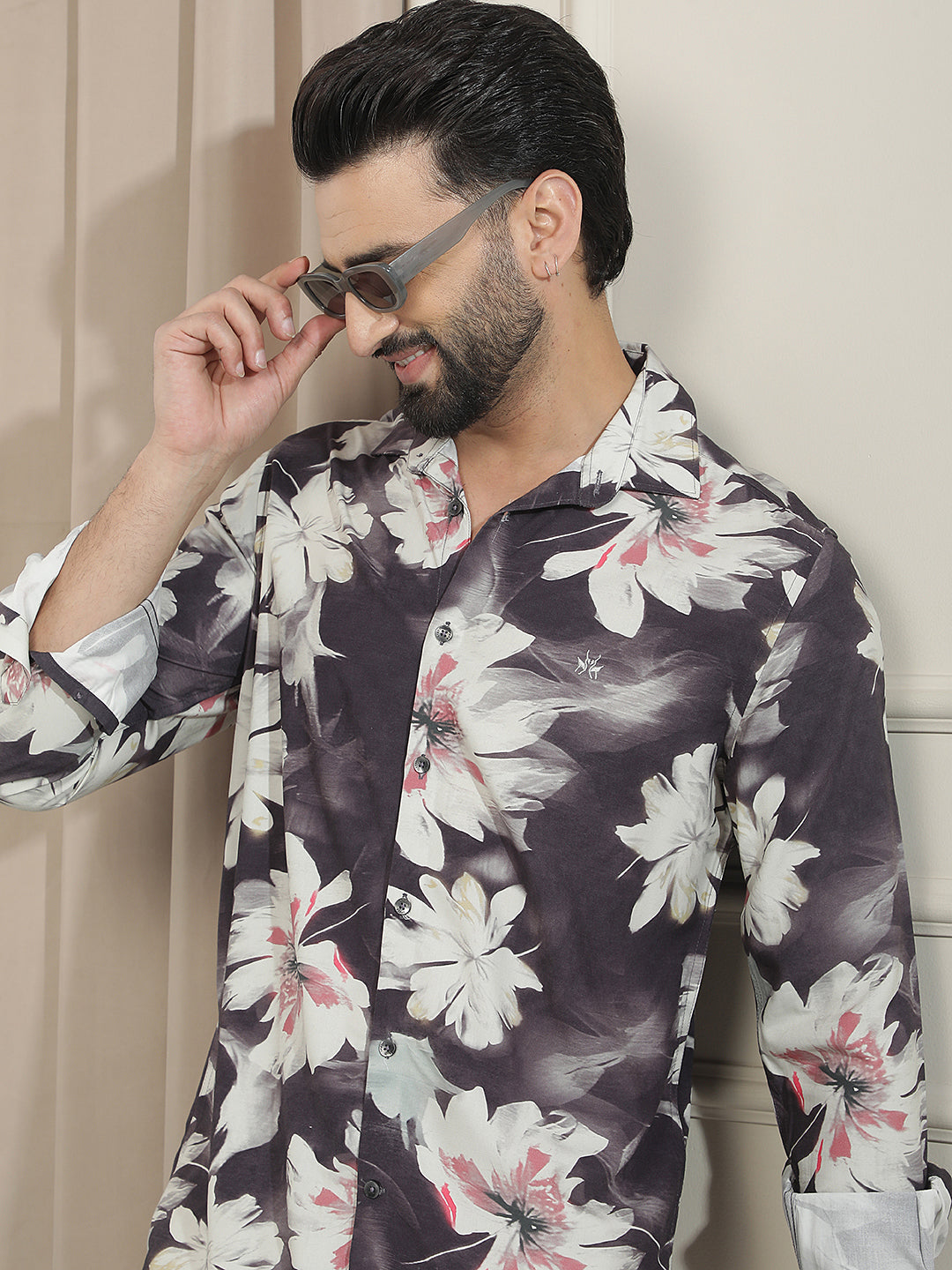 Multi-Color Floral Print Shirt