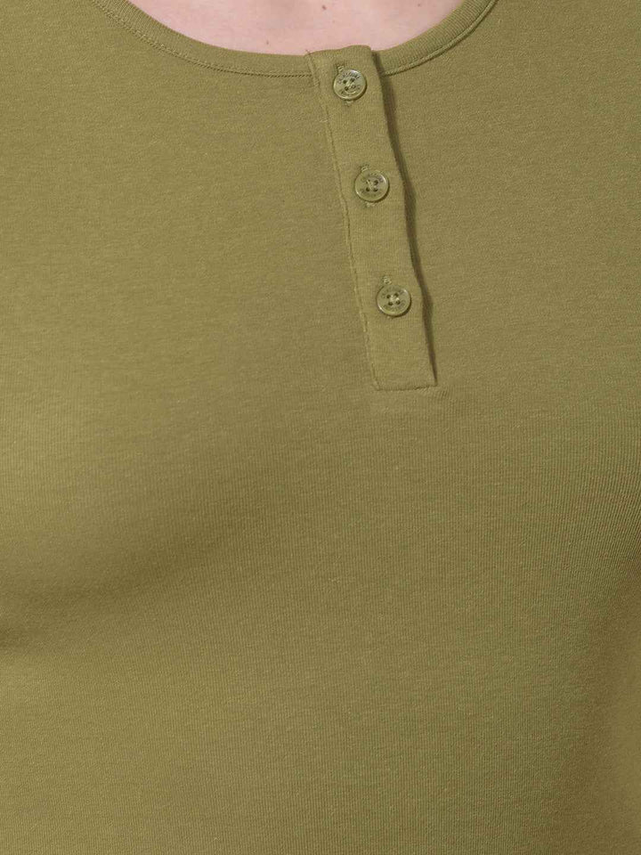 Olive Modal Cropped T-Shirt