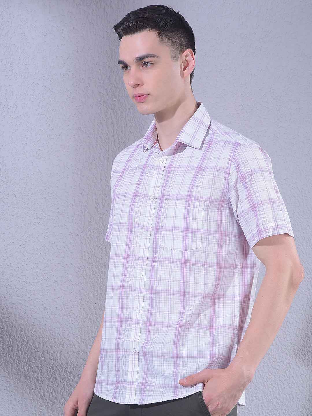 Voilet Checked Shirt