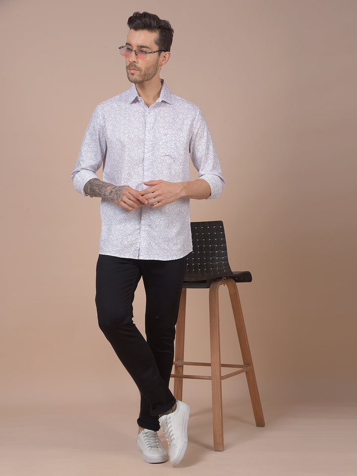 Purple Printed Shirt
