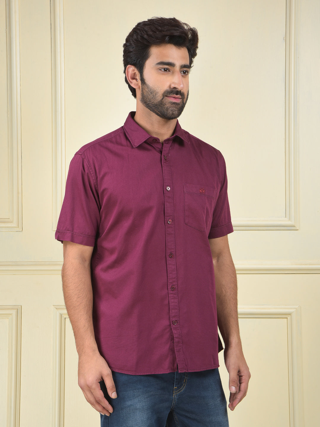 Urban Ease Maroon Shirt