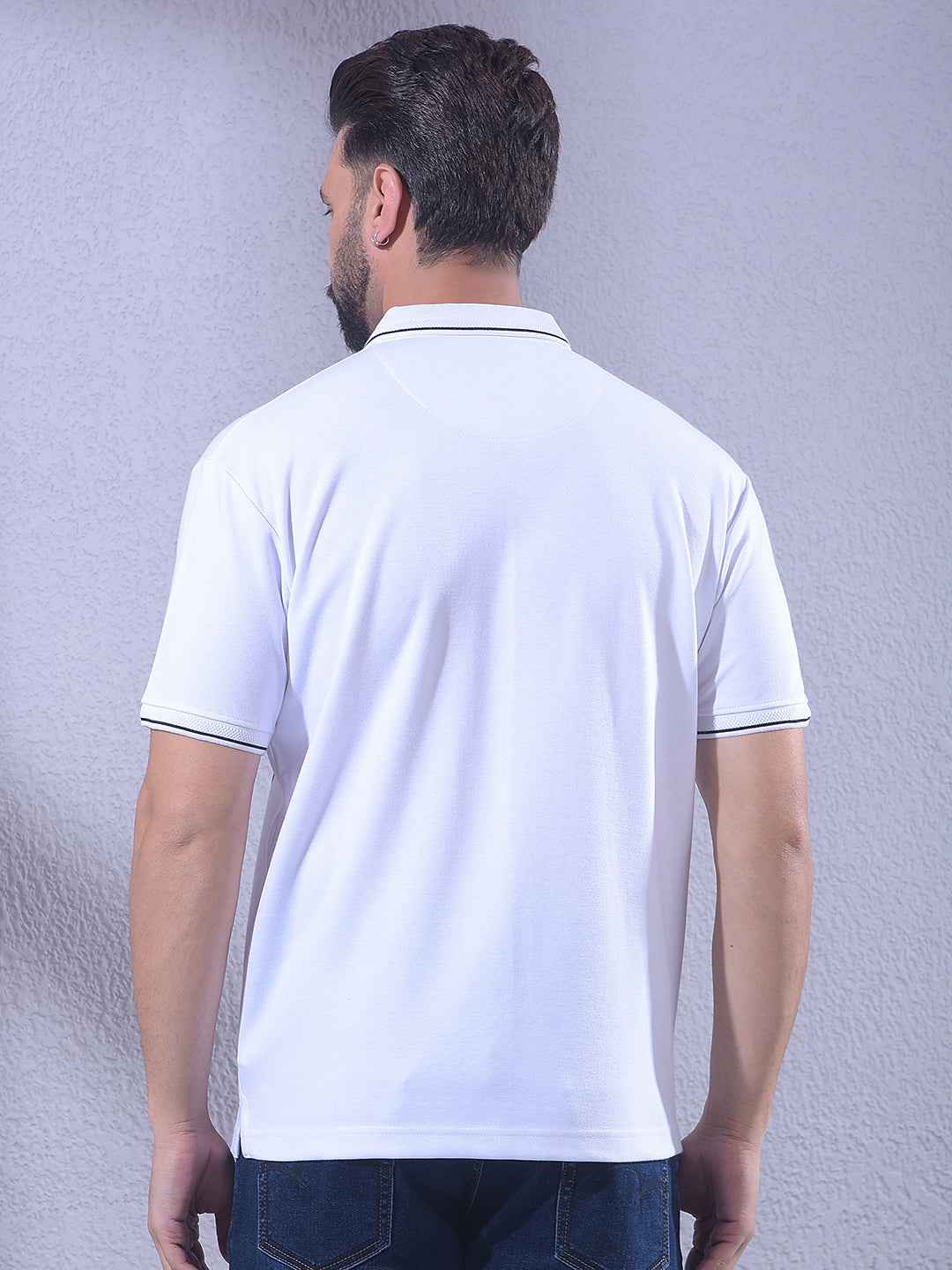 White Vertical Striped T-Shirt