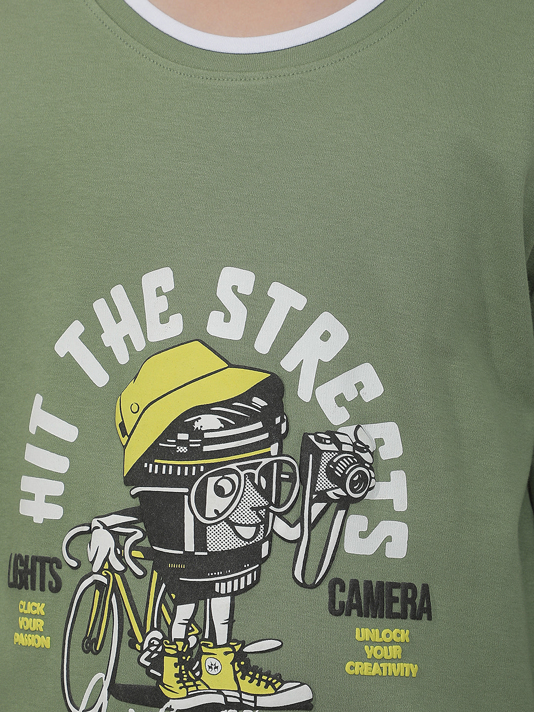 Fern Green Graphic Print 100% Cotton T-Shirt