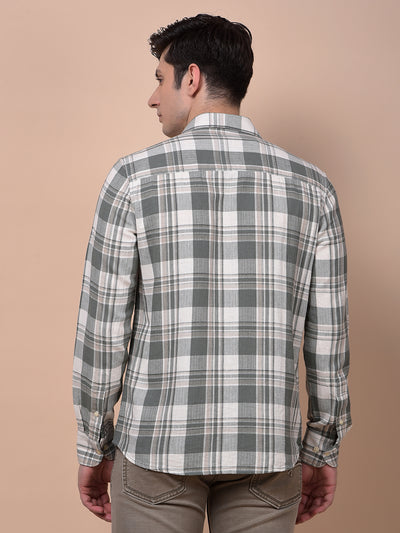 Green Checked 100% Cotton Shirt