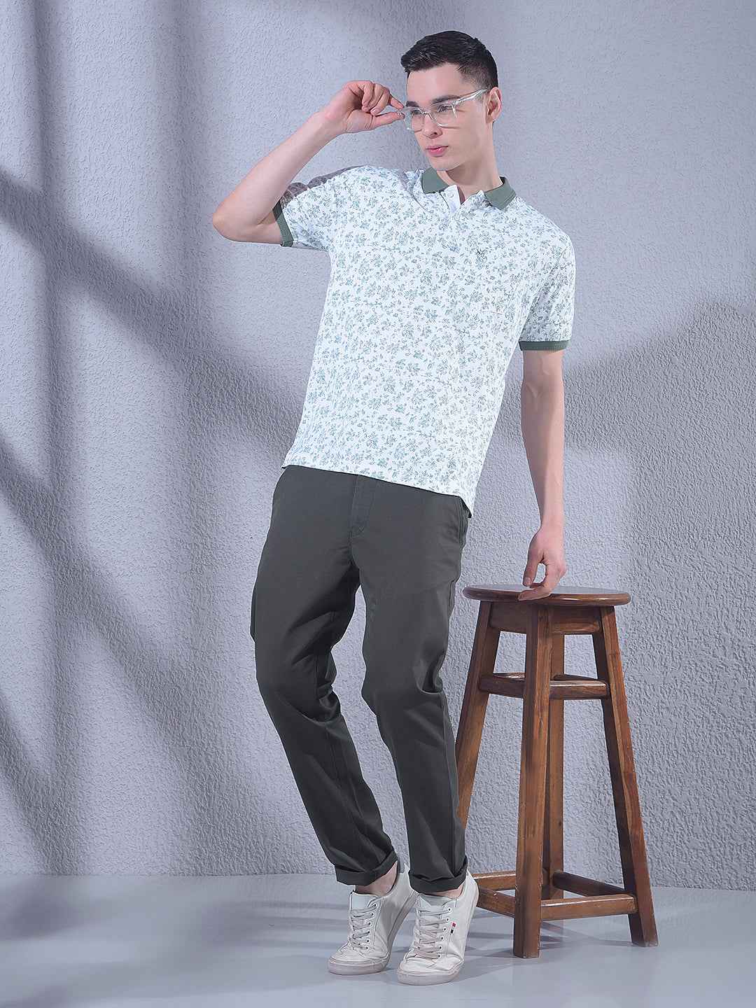 Green Floral Print T-Shirt