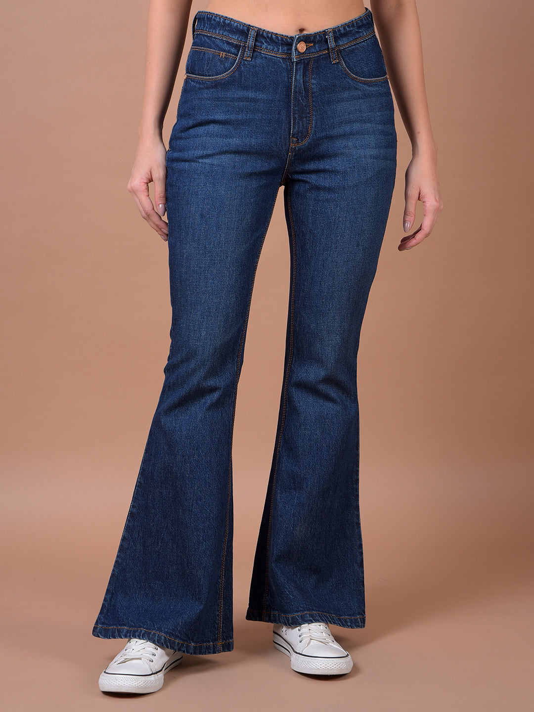 Blue Bootcut 100% Cotton Jeans