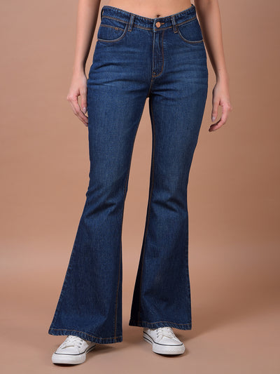 Blue Bootcut 100% Cotton Jeans