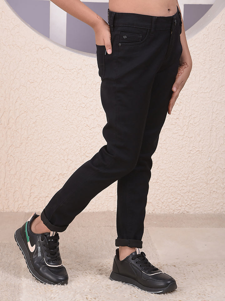 Black Skinny High-Waist Jeans
