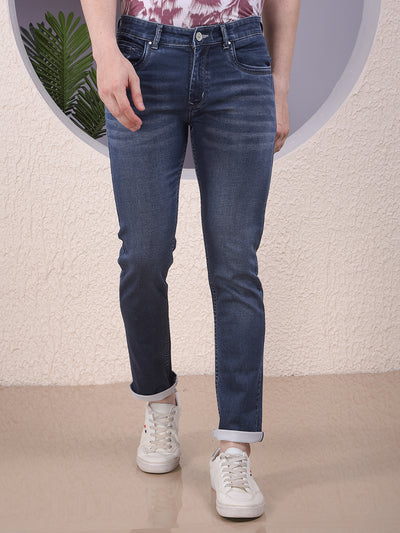 Stylish Tapered Blue Jeans