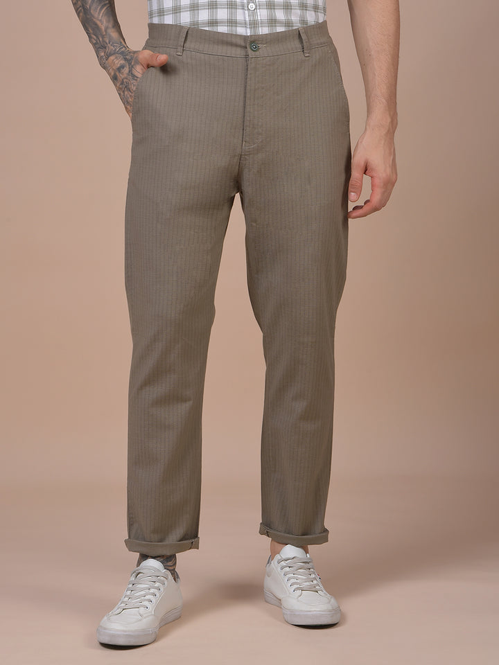 Olive Printed Trousers