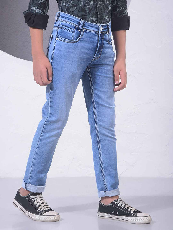 Sleek Blue Chic Jeans