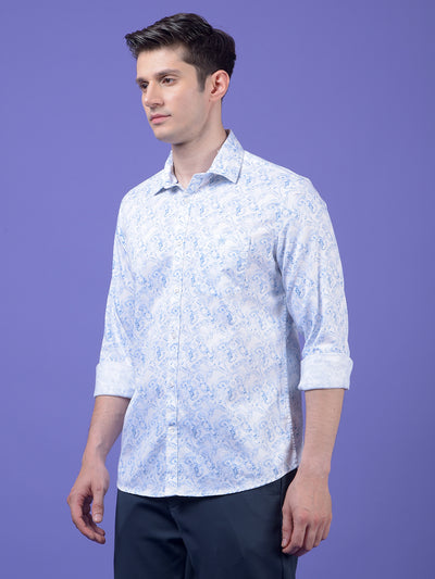 Blue Printed Shirt