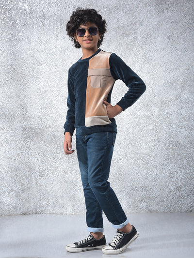 Stylish Tapered Fit Blue Jeans