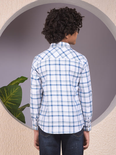 Blue Checked 100% Cotton Shirt