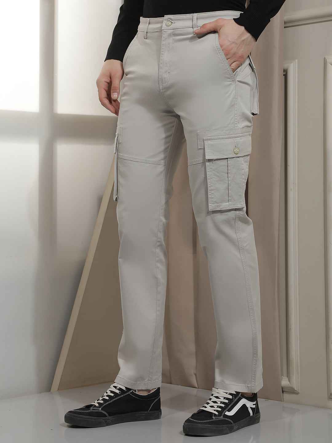 Heavy Duty Grey Cargo Trousers