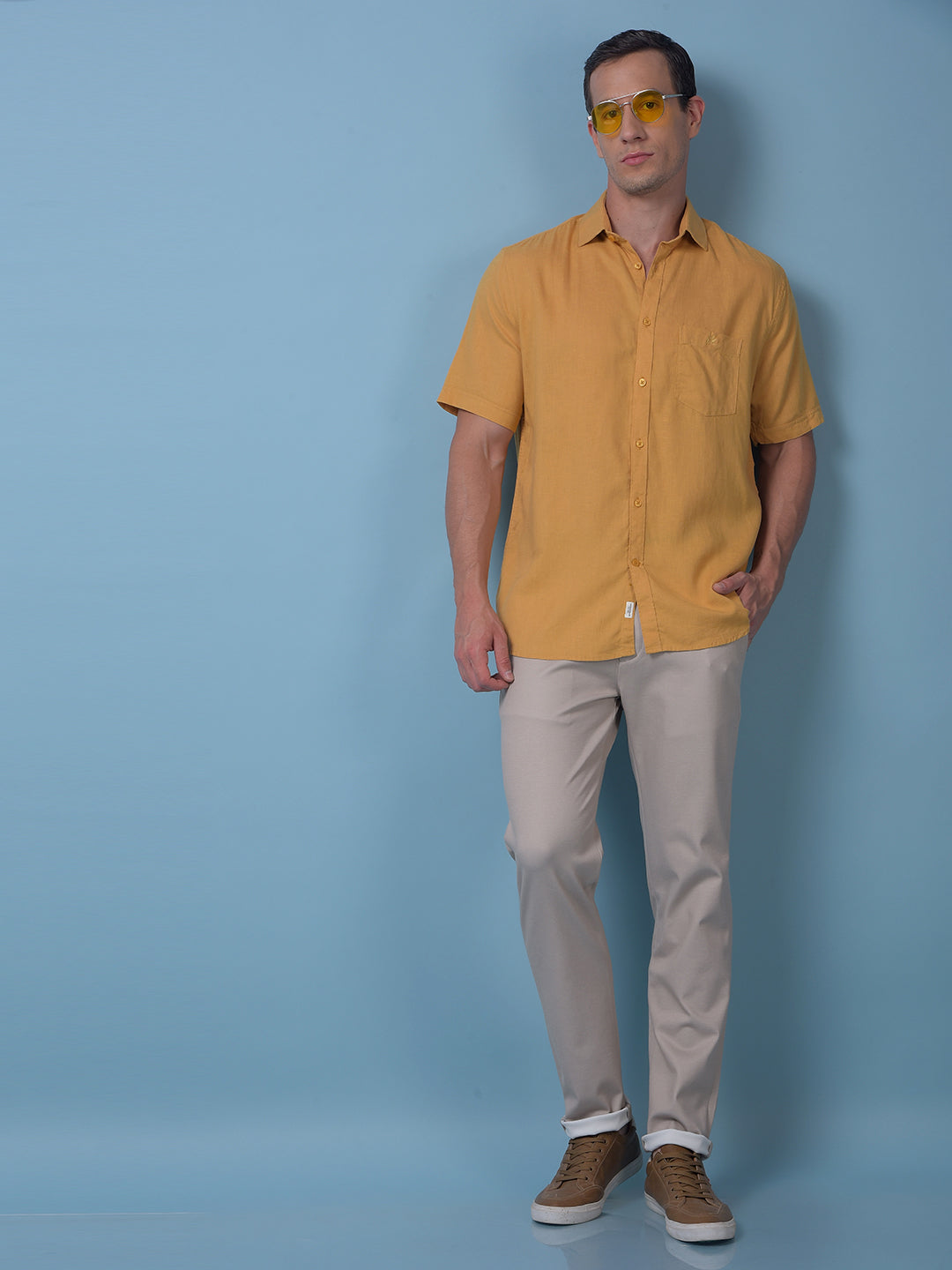 Mustard Linen Shirt