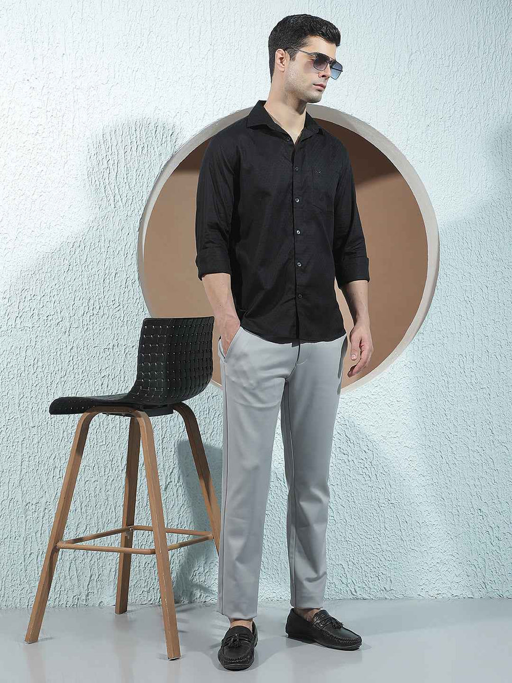 Silver Grey Knitted Trousers