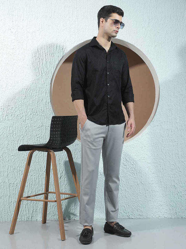 Silver Grey Knitted Trousers