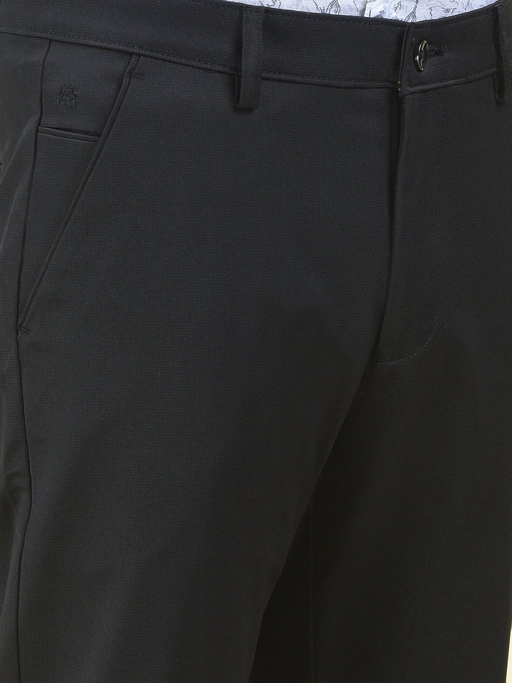 Pure Edge Black Printed Trousers