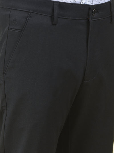 Pure Edge Black Printed Trousers