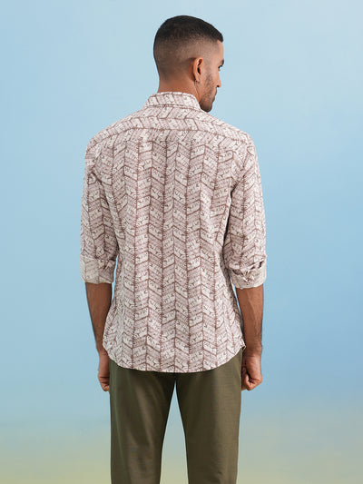Minimal Aesthetic Casual Beige Shirt