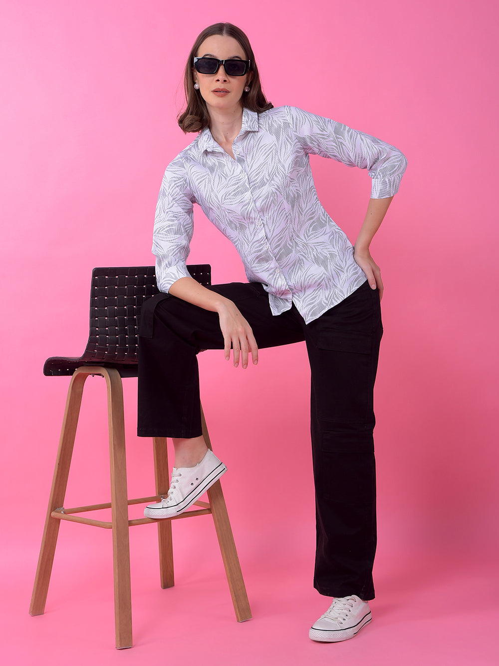 Black Baggy Cargo Trousers